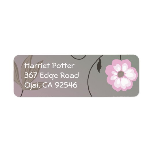 フルーツフラワークールキュートガーリーレトロフローラ ラベル (正面)