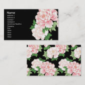 フルーツフラワークールキュートガーリーレトロフローラ 名刺 (正面/裏面)
