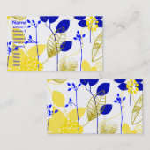 フルーツフラワークールキュートガーリーレトロフローラ 名刺 (正面/裏面)