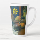 フルーツフラワーズスチルライフヴィンテージアートモノグラムの カフェラテマグ (右)