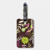 フルーツフラワー素晴らしキュートガーリーレトロフローラ ラゲッジタグ (裏面縦)