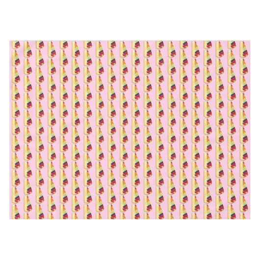 フルーツフランスのカスタードタートデザートパイスライスベーキング テーブルクロス (正面(横))