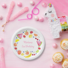 フルーツフルーツセカンド誕生日 ペーパープレート