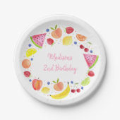 フルーツフルーツセカンド誕生日 ペーパープレート (正面)