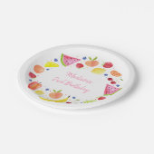 フルーツフルーツセカンド誕生日 ペーパープレート (アングル)