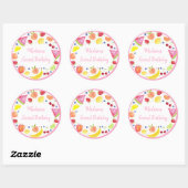 フルーツフルーツセカンド誕生日 ラウンドシール (シート)