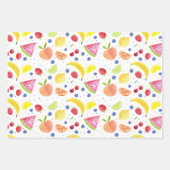 フルーツフルーツセカンド誕生日 ラッピングペーパーシート (正面3)