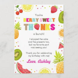 フルーツフルーツパーティー誕生日サンキューカード サンキューカード