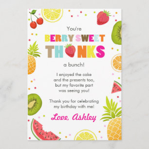 フルーツフルーツパーティー誕生日サンキューカード サンキューカード