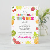 フルーツフルーツパーティー誕生日サンキューカード サンキューカード (スタンド正面)