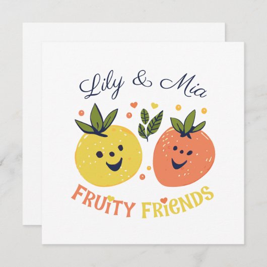 フルーツフレンズイチゴとオレンジ シーズンカード (正面/裏面)