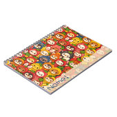 フルーツフレンズパレード | かわいい動物 カスタムノート ノートブック (左側)