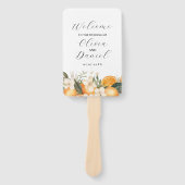 フルーツフローラ結婚オレンジのメニュープログラム ハンドファン (正面)