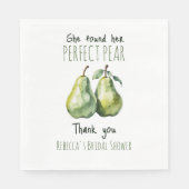 フルーツブエレガントランチパーフェクト梨ブライダルシャワー スタンダードランチョンナプキン (正面)