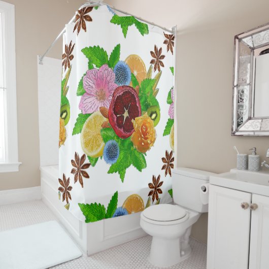 フルーツブーケ。 シャワーカーテン (インサイチュ)