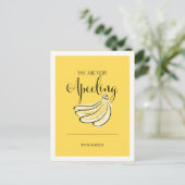 フルーツプおもしろいンアペリングバナナバレンタインハガキ シーズンポストカード (スタンド正面)