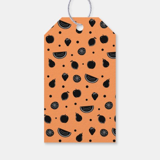 フルーツプおもしろいンオレンジバレンタインギフトラベル ギフトタグ (裏面)
