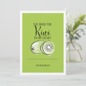 フルーツプおもしろいンキウイからハートバレンタインカード シーズンカード (スタンド正面)