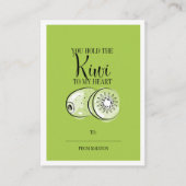 フルーツプおもしろいンキウイ教室バレンタインカード 予約カード (正面)