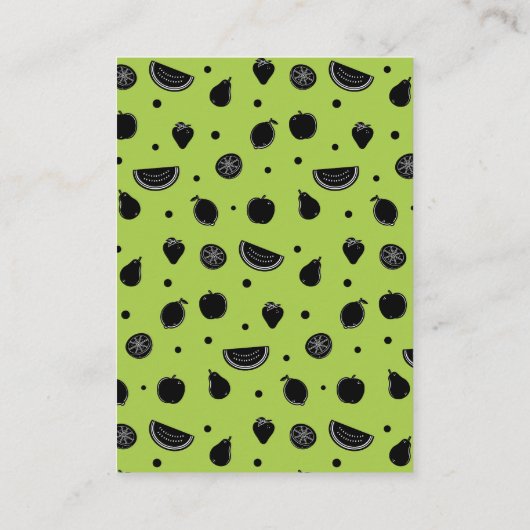 フルーツプおもしろいンキウイ教室バレンタインカード 予約カード (裏面)