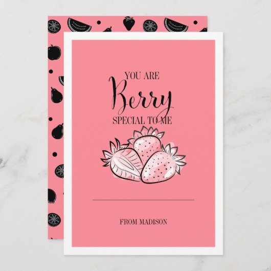 フルーツプおもしろいンベリースペシャルバレンタインカード シーズンカード (正面/裏面)