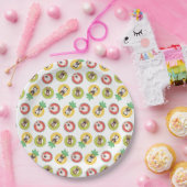 フルーツプフランスのールにブルドッグが浮き模様 ペーパープレート (パーティー)