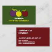 フルーツプラム、八百屋 名刺 (正面/裏面)