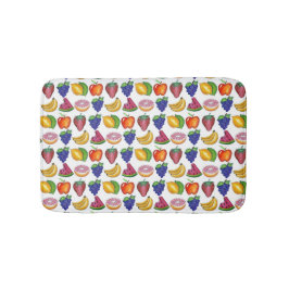 フルーツプリントいちごスイカバナナぶどう バスマット