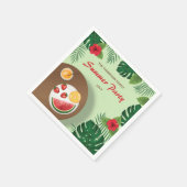 フルーツプレートグリーンガーデンサマーピクニックパーティー スタンダードカクテルナプキン (角)