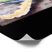 フルーツプレート/さくらんぼ,桃,ブドウ,アーティチョーク ポスター (角)