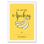 フルーツプンおもしろいバナナ教室バレンタインカード テーブルナンバー (正面)