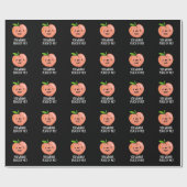 フルーツプンダークおもしろいブルーグの桃 ラッピングペーパー (フラット)