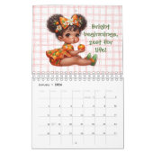 フルーツベイビー ワンダーランド  フルーツドレスの女の子 カレンダー (1月 2026)