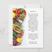 フルーツベジタブル食料品店をテーマにしたサンキューカー サンキューカード (裏面)