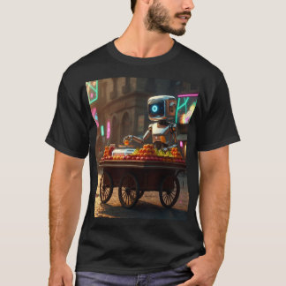 フルーツベンダー・ロボット - エジプトのストリート融合アート Tシャツ