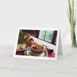 フルーツボウルブレックファーストフォールド空白のグリーティングカード カード