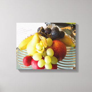 フルーツボウル伸ばしキャンバス印刷 キャンバスプリント