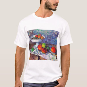 フルーツボウル,ガラスとリンゴ,セザンヌ Tシャツ