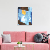 フルーツボウルbyフアン・グリス、ヴィンテージキュービズムはまだ生活 キャンバスプリント (インサイチュ (リビング))