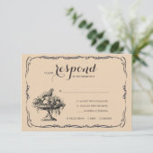 フルーツボビクトリアンールRSVPカード 招待状 (スタンド正面)