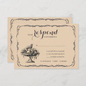 フルーツボビクトリアンールRSVPカード 招待状 (正面/裏面)