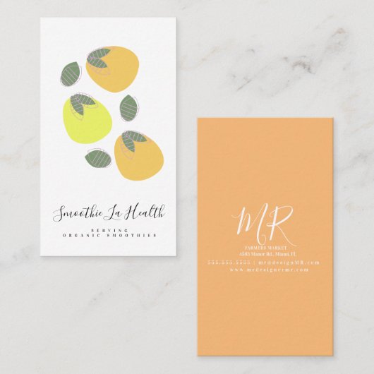 フルーツマンゴジュースバー 名刺 (正面/裏面)