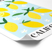 フルーツマーケットカリフォルニアイエローレモン食品 ポスター (角)