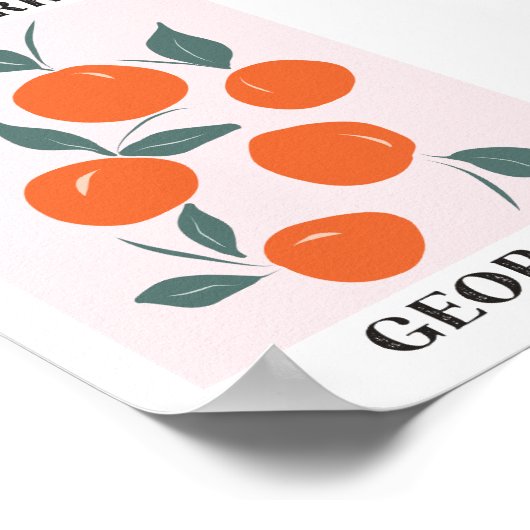 フルーツマーケットジョージアオレンジピーチフード ポスター (角)