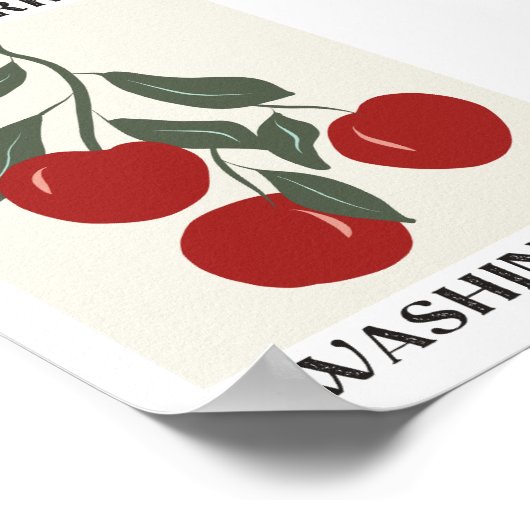 フルーツマーケットワシントン赤りんご食品 ポスター (角)