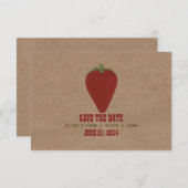 フルーツマーケット風結婚式招待状｜苺 招待状 (正面/裏面)