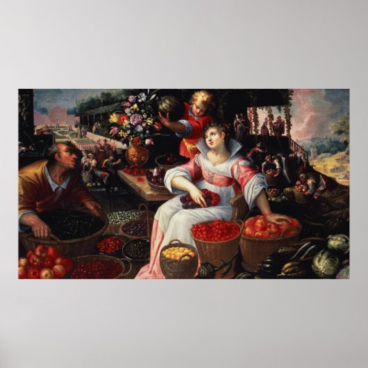フルーツマーケット、1590年 ポスター (正面)