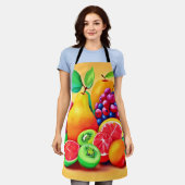フルーツメカラフルドリー エプロン (着用した状態)