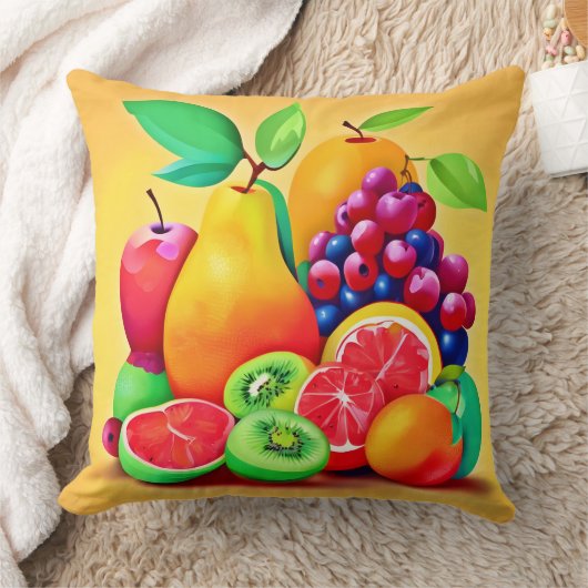 フルーツメカラフルドリー クッション (ブランケット)