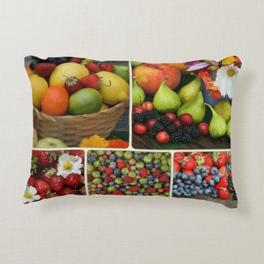フルーツメドレーのアクセント枕 アクセントクッション (裏面)